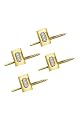 Solid 14k Gold and Diamond Stud Set (4)