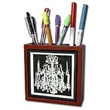 Florene Art Deco & Nouveau - 1920s Chrystal Chandelier - Tile Pen Holders-5 inch tile pen holder