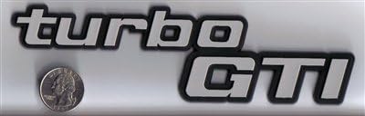 Silver/Chrome Turbo GTI Badge Emblem