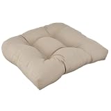 Arlee Brushed Twill Non Slip Chair Pads, Set of 4, Tan by ARLEE HOME FASHIONS