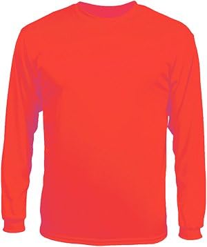 C2 Men's Sport Performance Long-Sleeve Tee Basic T-Shirt 5104 Hot Coral L