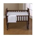 Classic Pique with Lavender Trim Cradle Bedding-size: 18x36