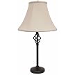 Wrought Iron Cage Table Lamp - Black