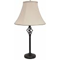 Wrought Iron Cage Table Lamp - Black