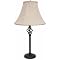Wrought Iron Cage Table Lamp - Black