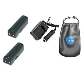 ValuePack (2 Count): Digital Replacement Battery PLUS Mini Battery Travel Charger for... by amsahr