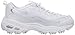 Skechers Sport Women's D'Lites Lace-Up Sneaker, White/Silver,10 M US