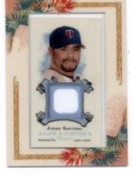 2006 Topps Allen and Ginter Relics #JS Johan Santana JSY - Minnesota Twins (Piece of Authentic Game Used Jersey) (Baseball Cards)