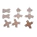 9-piece Wooden Cross Track Adapter Set Thomas Train Track Set