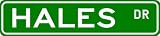 HALES Street Name Sign ~ Family Lastname Sign ~ Gameroom, Basement, Garage Sign