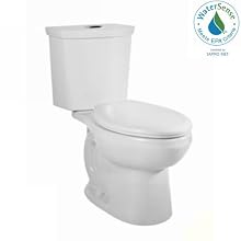 American Standard 2886.216.020 H2Option Siphonic Dual Flush Right Height Elongated Two-Piece Toilet, White