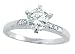 Cheap Engagement Ring CZ Cubic Zirconia 14k White Gold Bridal 1.00 Carat, Size 7.5 On Sale