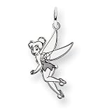 14k White Gold Disney Tinker Bell Charm - JewelryWeb