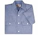 Dickies Men's Short Sleeve Chambray Shirt, Blue, 2X Large