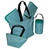 5-Piece Tote Set - Aqua/Teal