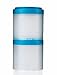 BlenderBottle ProStak Twist n' Lock Storage Jars Expansion with Pill Tray, Clear/Aqua (Pack of 2)