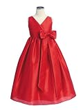 V-neck Girl's Dress for Holiday