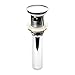 Luxier DS02-TC 1-5/8 in. Brass Bathroom and Vessel Sink Push Pop-Up Drain Stopper with Overflow in Chrome