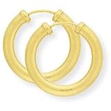 Image of 9ct 17mm Thick Sleeper Earrings. Beautiful presentation gift box and anonymous outer packaging. Money back if not 100% delighted