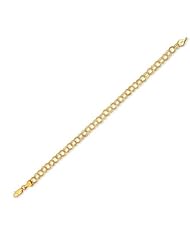 10k Solid Real Yellow Gold Link Charm Bracelet 7 Inch