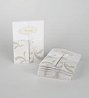 Print Your Own Wedding Stationery White Pearl Damask MenuOrder of Service