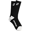 One Industries Hi-Crew Men's Race Wear Socks w/ Free B&F Heart Sticker Bundle - Black