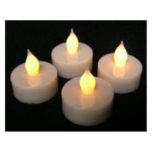 Set 4 Battery Operated Tealight Candles Flameless Heatless No Heat Candle Flickering... by Creative