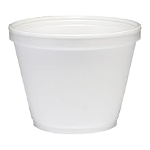 Dart 12SJ20 4.2 Inch Top And 2.7 Inch Bottom Diameter 3.2 Inch Height 12-Ounce Insulated Squat Foam Container 25-Pack (Case of 20)