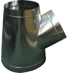 Single Wall Galvanized 12" x 8" x 8" Wye Tee