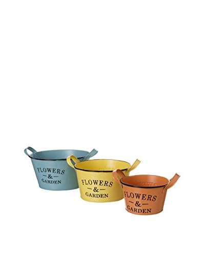 NATURA ACCENT Set Vaso Per Pianta 3 pezzi Flowers