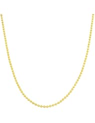14 Karat Yellow Gold 1.2-mm Shiny Bead Ball Chain (18 Inch)