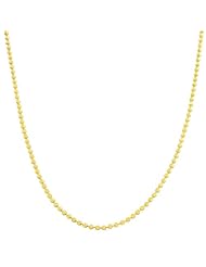 14 Karat Yellow Gold 1-mm Shiny Bead Ball Chain (16 Inch)