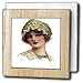 Sandy Mertens Vintage Women - Victorian Lady With Bead and Lace Bonnet - Tile Napkin Holders