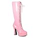 5.5 Inch Block Heel Platform Boot (Baby Pink;14)