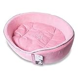 Our Pets DA-10212 His  Hers Plush Bed - Hers Pink with Small Pink Heart