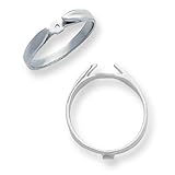 14K White Gold Cast Airline Ring Shank