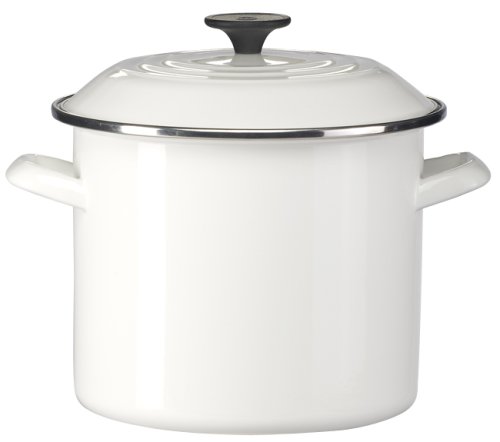 Le Creuset Enamel-on-Steel 20-Quart Stockpot, White