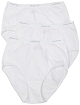 Fruit of the Loom Women's Classic White 3-Pack Briefs