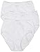 Fruit of the Loom Women's Classic White 3-Pack Brief Panties