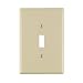 Leviton 86101 1-Gang Toggle Device Switch Wallplate, Oversized, Thermoset, Device Mount, Ivory