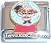 Santa In Snow Globe Italian Charm Bracelet Jewelry Link