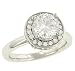 Pave Set Donut Engagement Ring .39cttw (cz ctr)