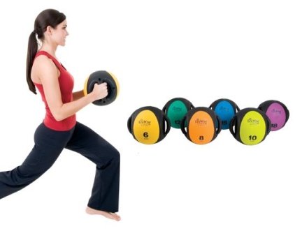 EcoWise Dual Grip Medicine Ball 6-18 lbs. - Latex Free (Environmentally Friendly)