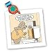 Londons Times Funny Dogs Cartoons - Doggie Bottled Water - Quilt Squares