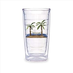 Tervis Tumbler Palm and Hammock 16-Ounce Double Wall Insulated Tumbler, Set of 4 by