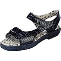 Golfstream Two Strap Sandal Patent Black Exotic