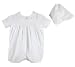 Baby : Petit Ami Baby Boys Christening Romper w/ Hat, Newborn