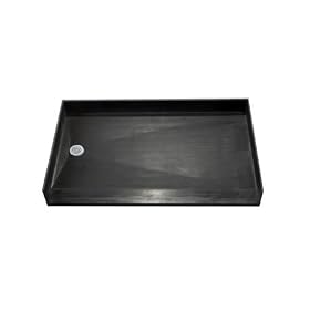 Tile Redi Shower Base 4060LBFBO-PO, 60"Barrier Free Entry with Integrated Left Hand Side PVC Drain: 40"D x 60"W