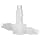 Value Plastics Tee Connector , Classic Barbs, 5/32"ID Tube, Kynar PVDF (Pack of 5)