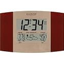 La Crosse Technology WS-8157U-CH-IT Atomic Wall Clock with Indoor and Outdoor Temperature and Forecast